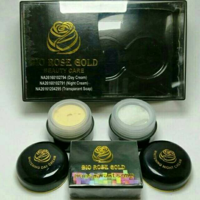 PAKET CREAM ROSE GOLD 3 IN 1 ORIGINAL (BPOM) /WHITENING CREAM
