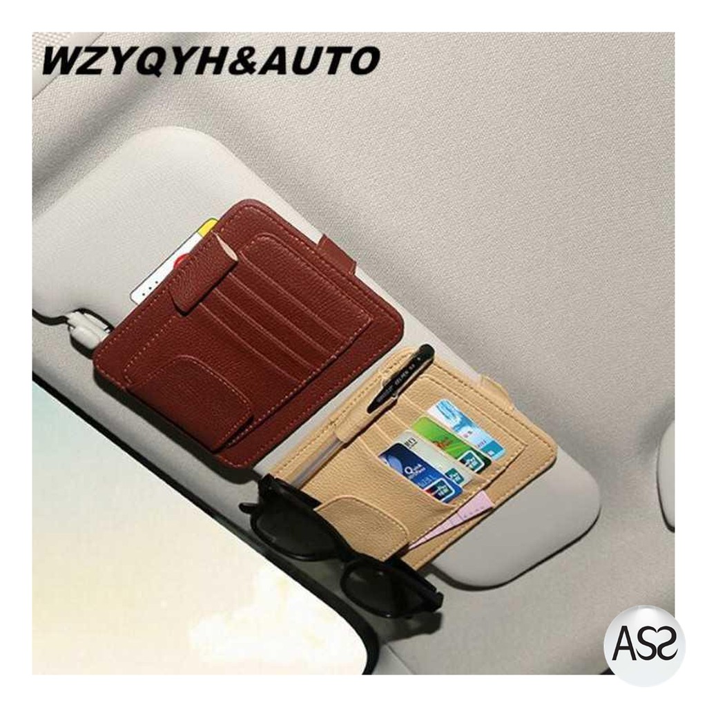 ASS Shop - POSSBAY Dompet Kartu Mobil Car Sun Visor Holder - CP04740