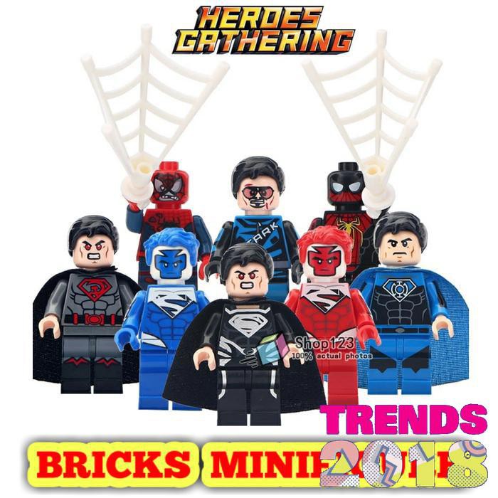 Terbaru!!! Minifigures Tony Stark ironman superman spiderman Minifigure