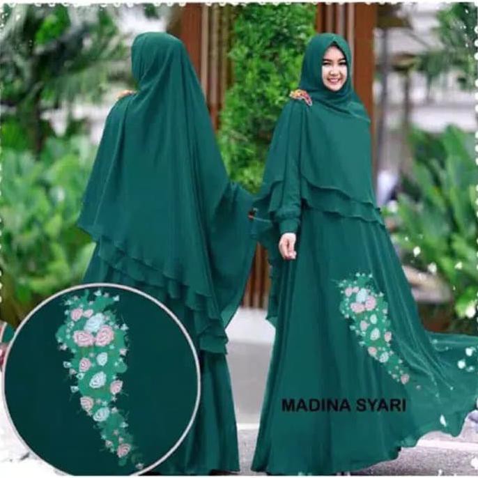 Gamis 2 In 1 Baju Gamis Wanita Terbaru Gamis Syari Kerudung Bergo