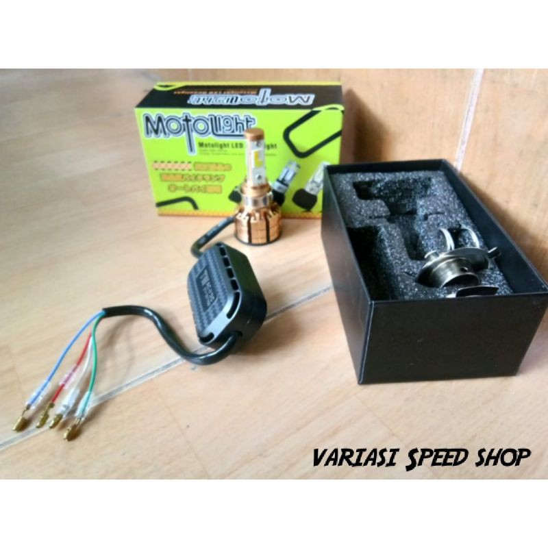 head lamp led 3 sisi lampu depan motor led 3 warna universal