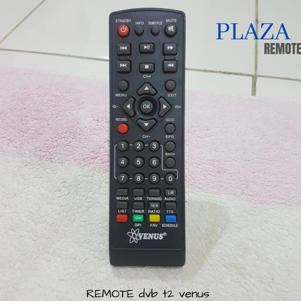 Remot / Remote Set Top Box DVB-T2 Venus Cabe Rawit / ecer dan grosir