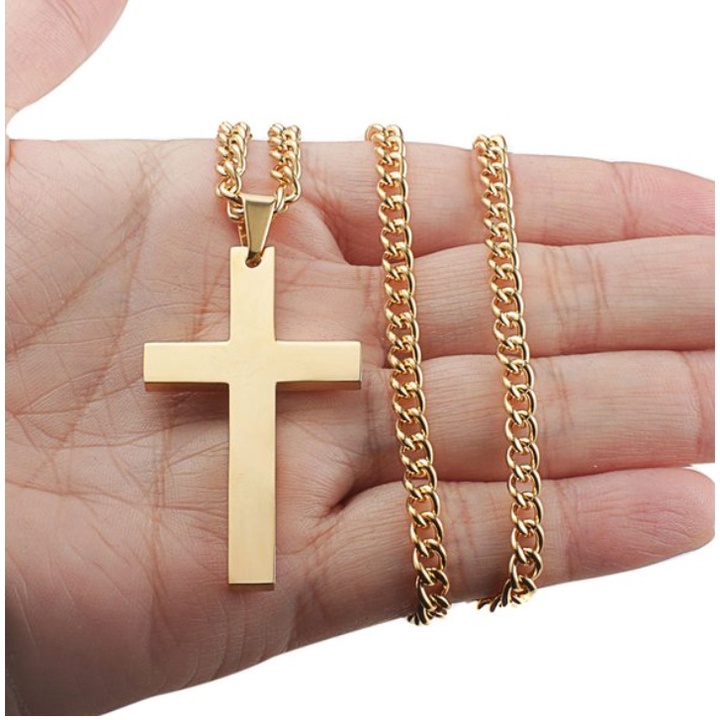 Simple Single Cross Necklace Pendant Jewelry Christian Necklace