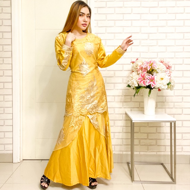 Gamis Tile Satin velvet