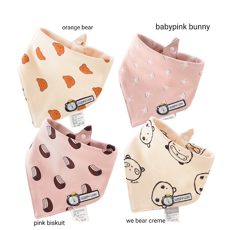 Slabber segitiga / celemek bayi tadah iler / Baby bibs