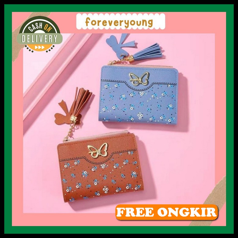 Dompet Cnk Lipat Wanita Mini Import Ori Original Cheed Suture Short Klip Wallet (Fy)Dompet  Wanita L