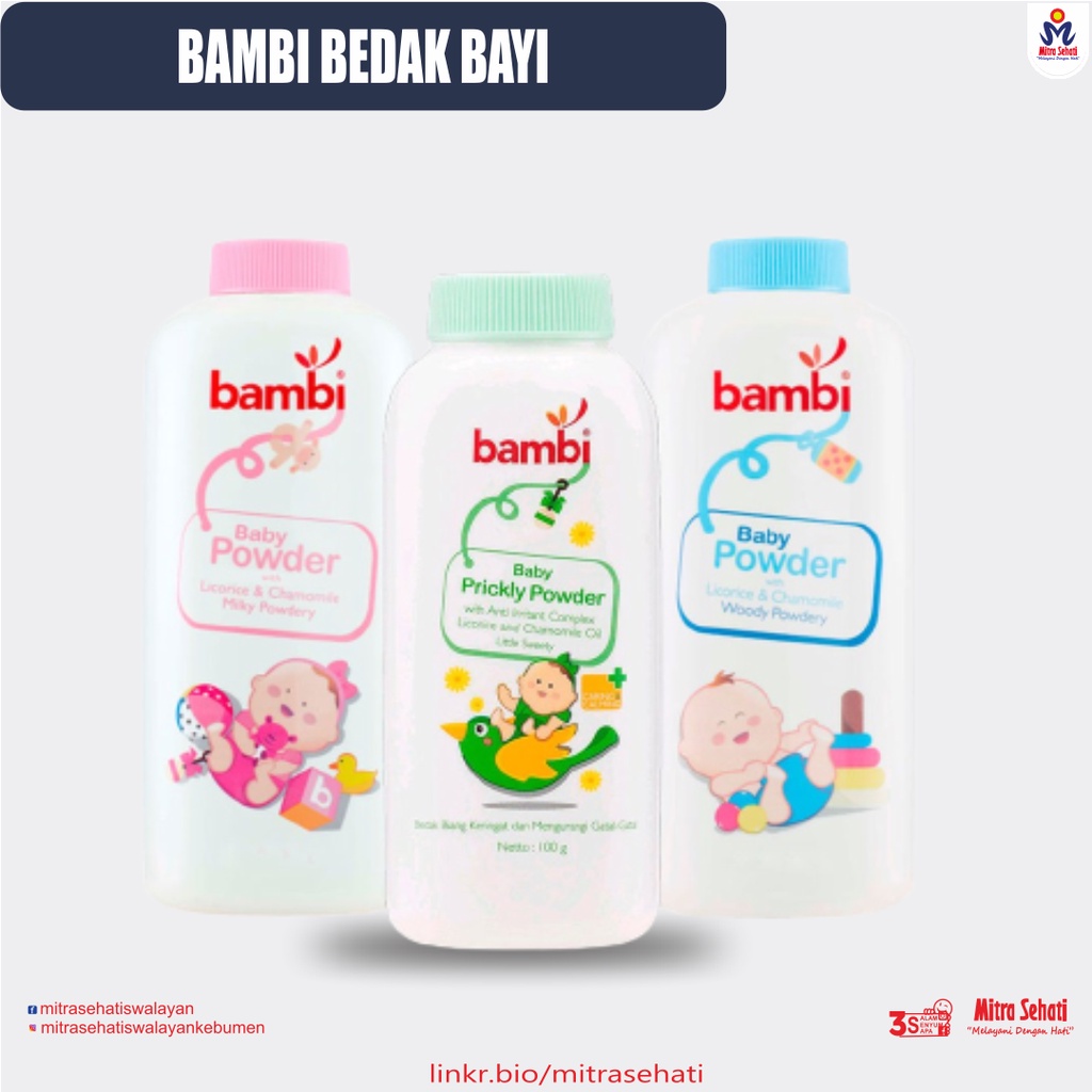 BAMBI BEDAK BAYI 100-250gr / BAMBI POWDER / BAMBI BEDAK TABUR