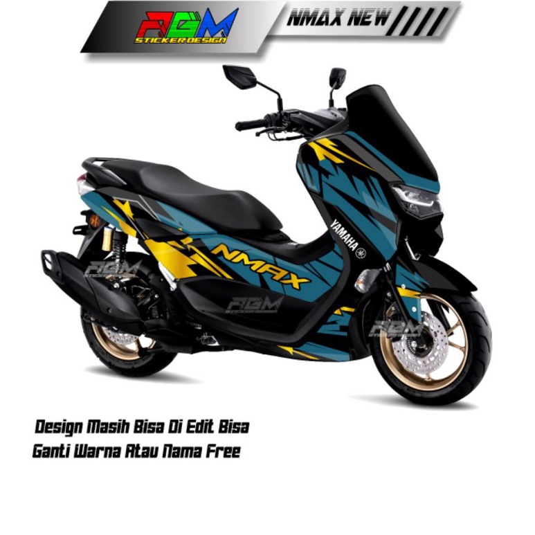 Decal sticker Nmax All New/stiker decal nmax Full Body/Aksesoris-Sticker cutting  AGM-004