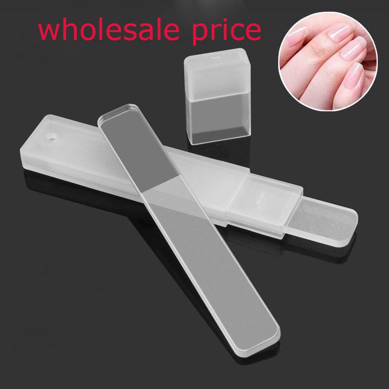 Kikir Kuku Manicure Pedicure Kikir Kuku Kaca / Nail Art Kikir Kuku Kayu Portable Padicure Menicure / Kikir 7 step 7in1 Amplas Kuku 7 Sisi-Kaca Kotak + Box