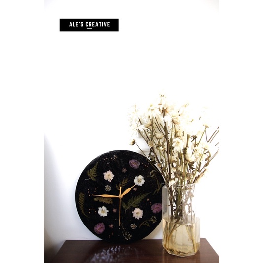 CUSTOM RESIN CLOCK / JAM RESIN ESTETIK (HANDMADE)