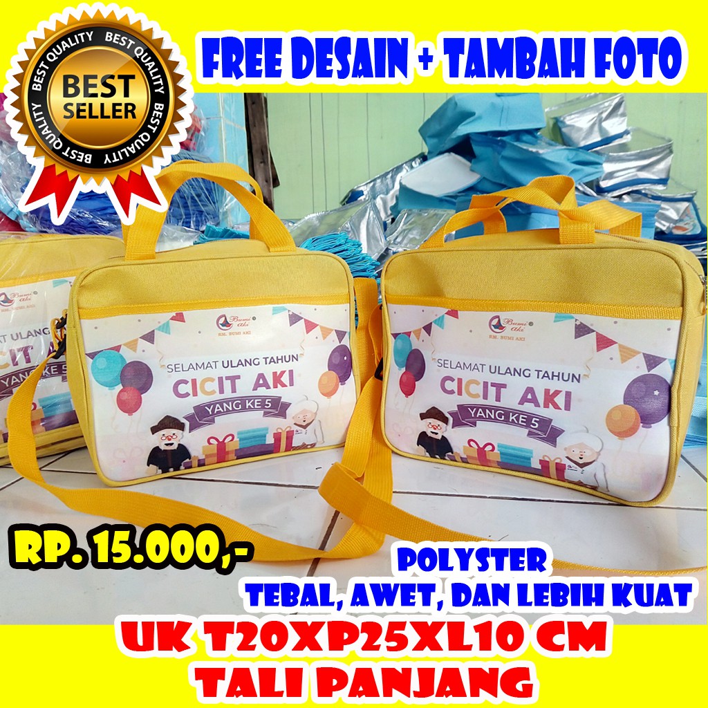 Goodiebag Ulang Tahun / Tas ulang tahun / souvenir ultah belakang mika-5