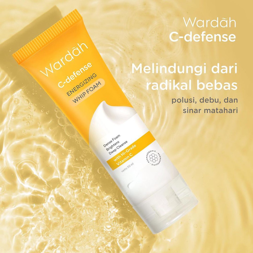 Wardah C-Defense Energizing Whip Foam - Pembersih Wajah dengan HiGrade Vitamin C  - BISA COD