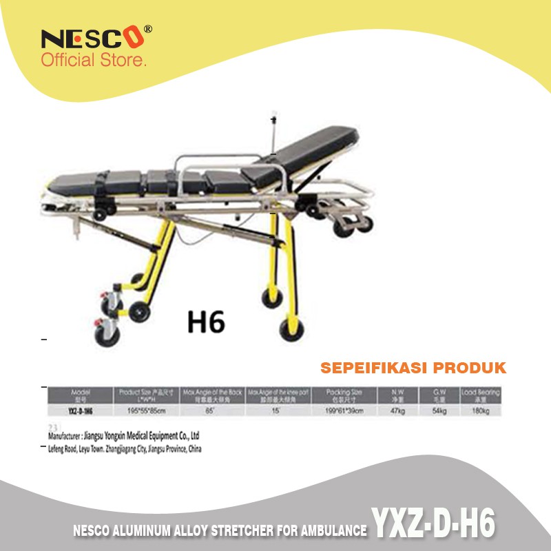 Nesco Aluminum Alloy Stretcher For Ambulance Type : Yxz-D-H6