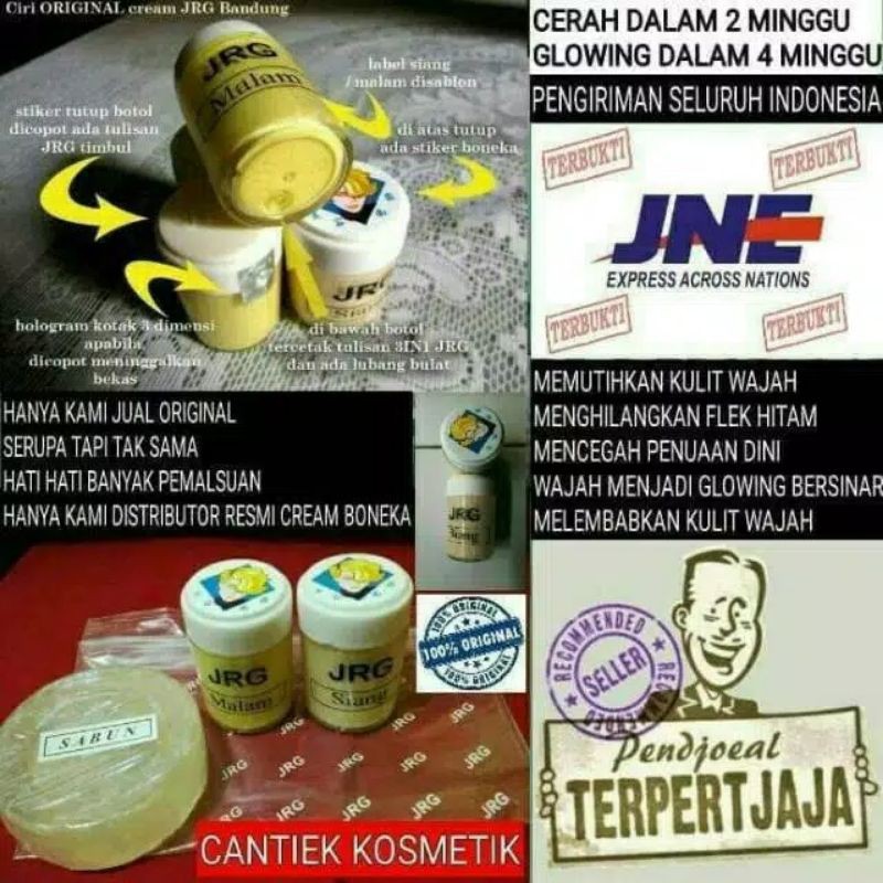 CREAM JRG ORIGINAL EMBOSS HOLOGRAM/ CREAM JRG BONEKA BANDUNG ORIGINAL / CREAM BONEKA JRG