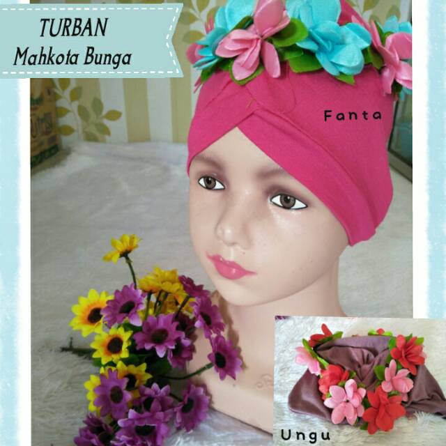 Turban bayi Mahkota bunga