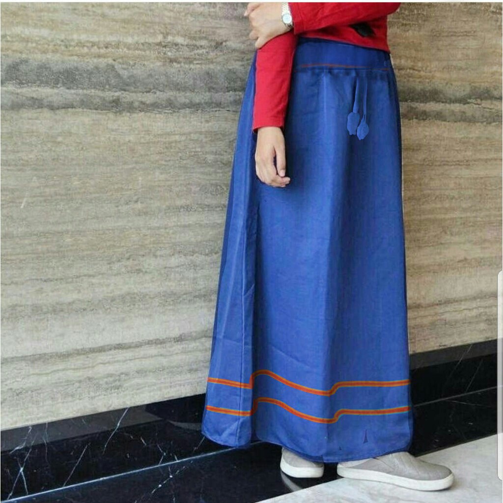 Rok muslimah/bawahan panjang/rok jeans/Levis/rok ngaji/rok kuliah modern/rok santai/jalan/remaja