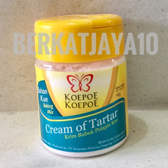 Cream of Tartar Koepoe koepoe krim bubuk pelapis kue kupu kupu 43 gr