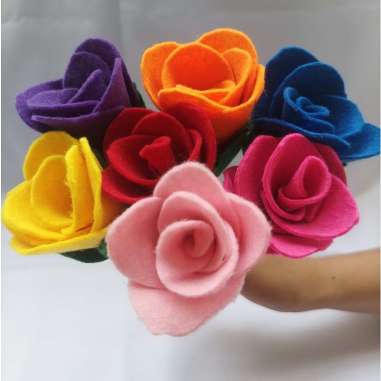 Bunga Mawar Flanel Murah | Bunga mawar murah | Bunga mawar tangkai murah