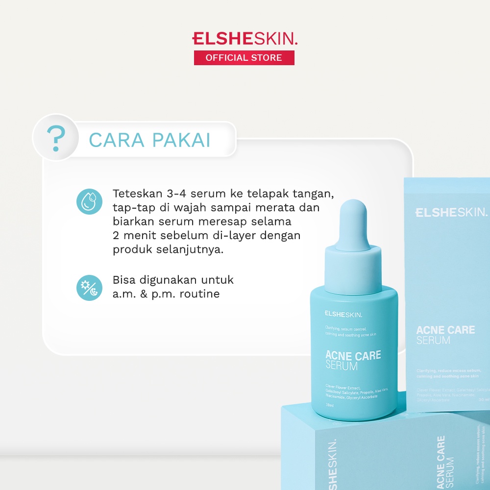 ELSHESKIN Acne Care Serum  (Kurangi Jerawat Tanpa Iritasi) 15 ml / 30 ml