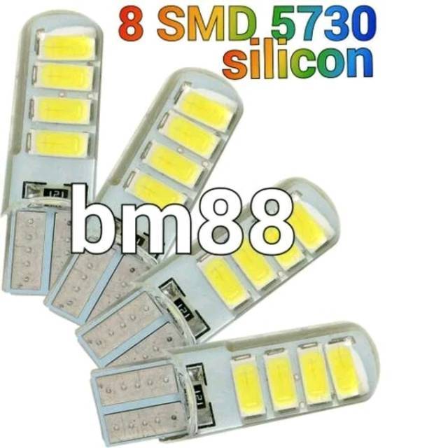 Lampu Led T10 8 SMD 5730 Silicon Canbus