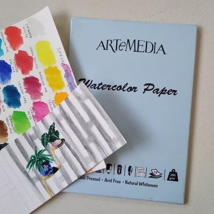 

ARTEMEDIA A6 WATERCOLOR WATER COLOR PAPER KERTAS GAMBAR KHUSUS CAT AIR