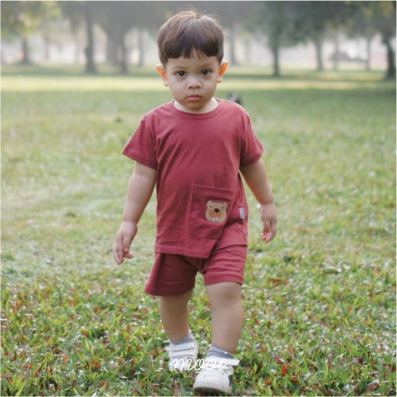 Mooi Setelan Anak Pocket Unisex Cleo Pocket Set