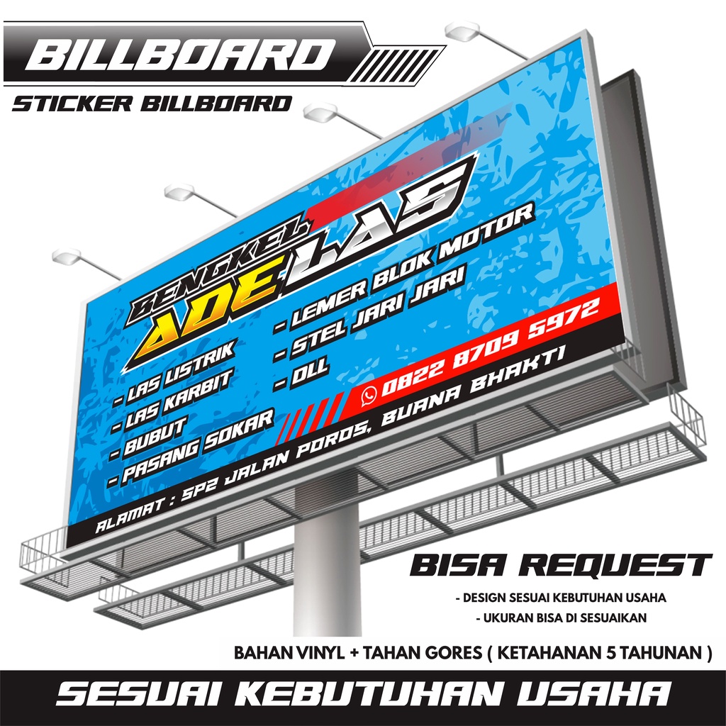 Jual Sticker Billboard Plakat Usaha Papan Usaha | Shopee Indonesia