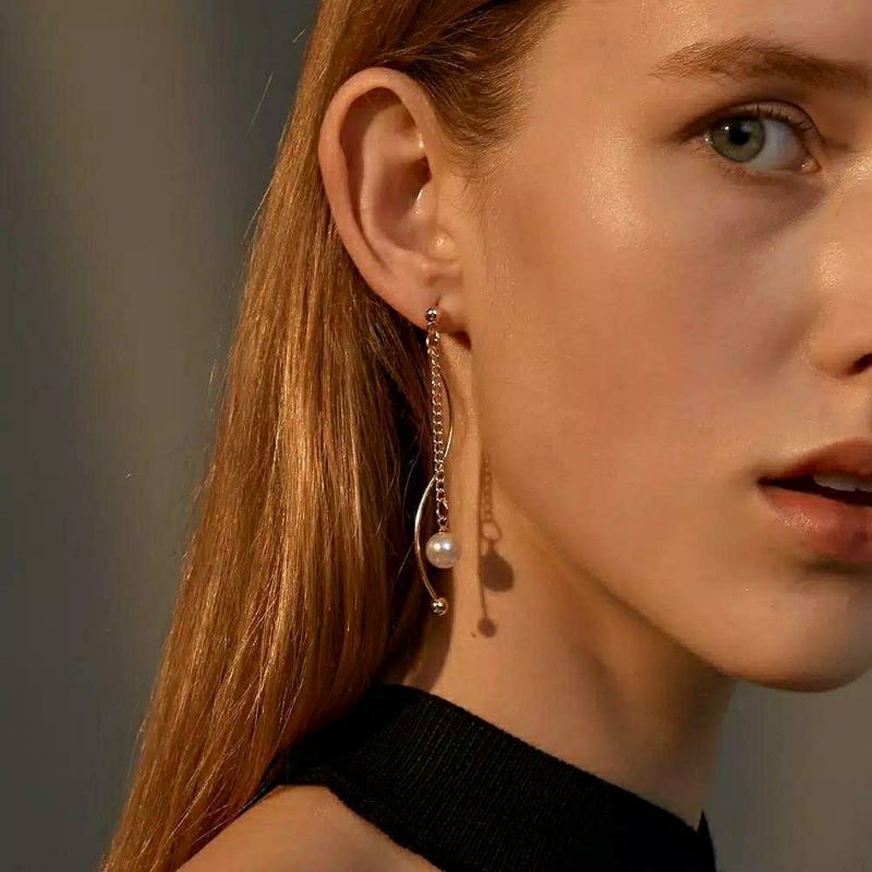 dangle earing / anting panjang / anting rumbai /anting emas/ anting mutiara