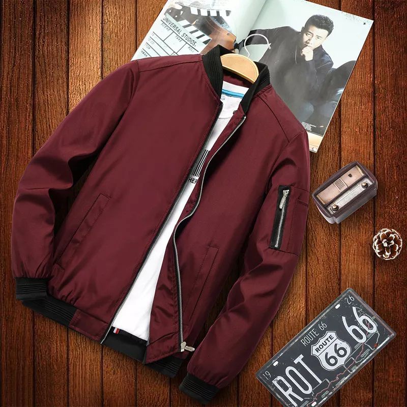 jaket bomber pria sleting silver tersedia tiga warna