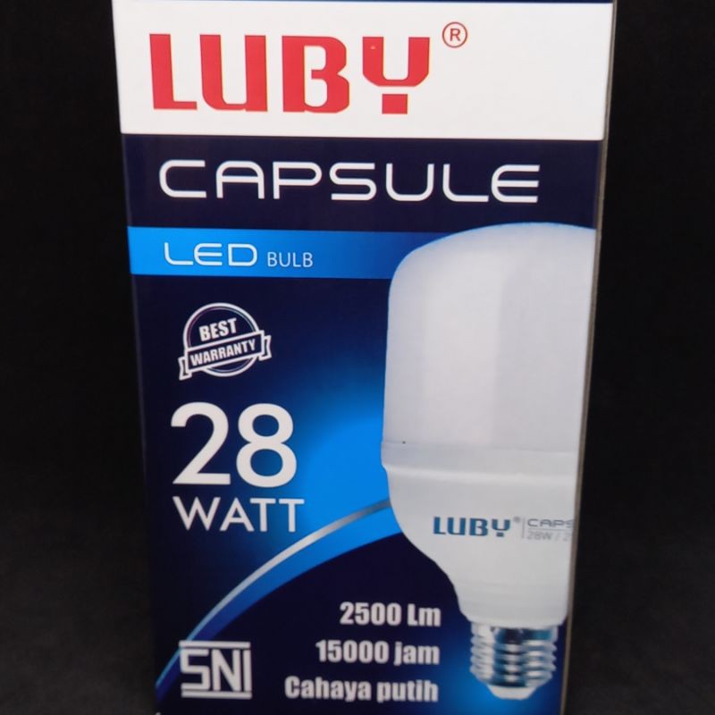 BOHLAM LAMPU LED LUBY 28 WATT PUTIH ORIGINAL ASLI