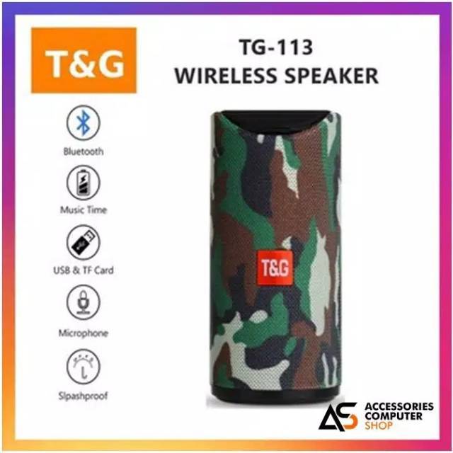 TG-113 LED Wireless Speaker Super Bass Speaker Bluetooth Portable TG-113 LED Extra Bass