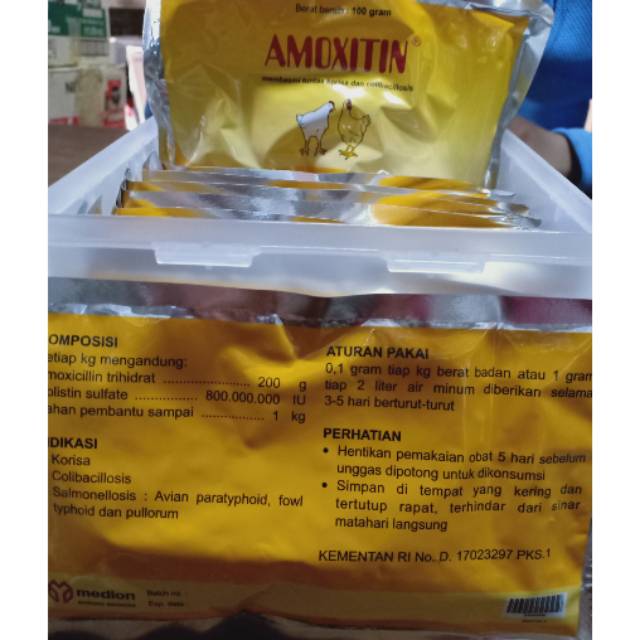 amoxitin 100gr obat ayam burung korisa salmonela pulorum