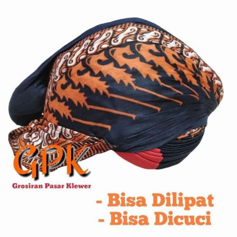 Blangkon Cuci  Jogya Motif Keris/Garuda Bahan Katun Dewasa