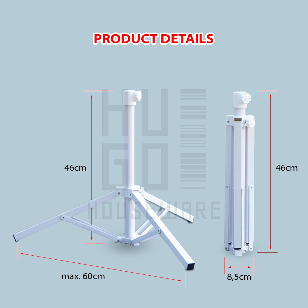 HUGO Kaki Tripod Diameter 28 mm Penyangga Payung Tenda Taman Pantai