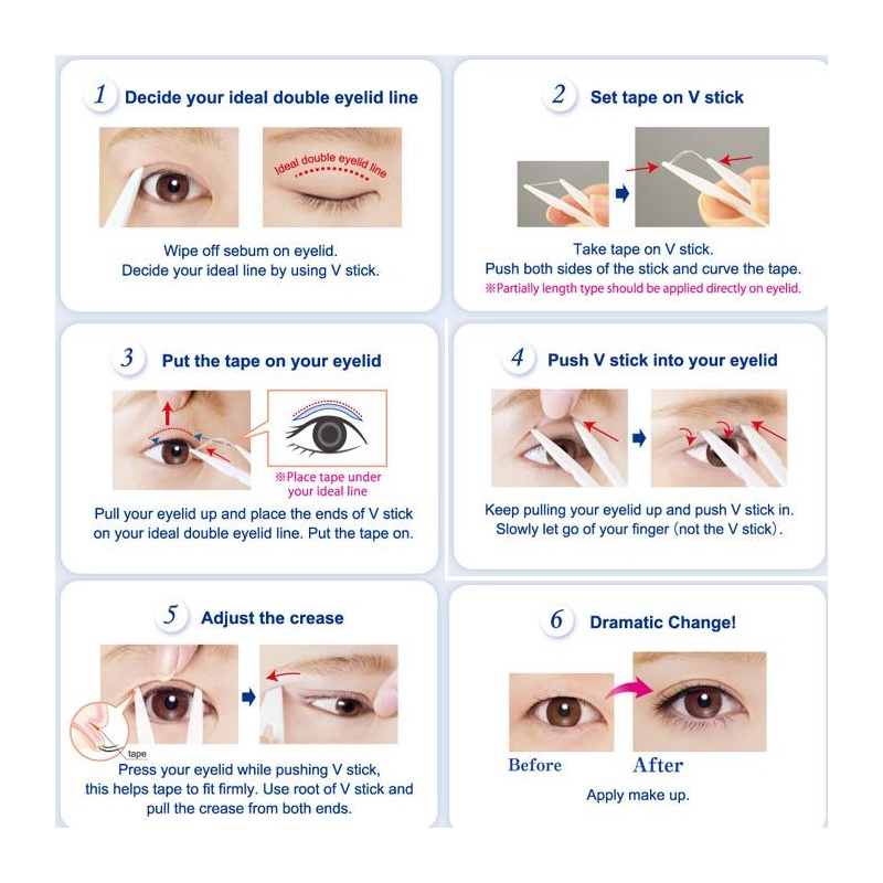 D.U.P Wonder Eyelid Tape (Single Sided/Mild/Point/Extra) - Kelopak Mata Instan