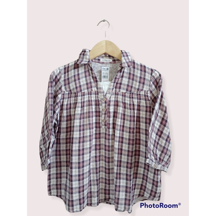 Kemeja Wanita Kotak-kotak, OOTD Korea