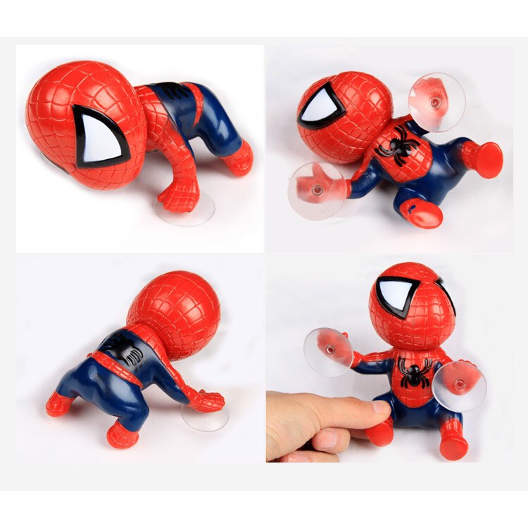 Boneka Kartun Spiderman Lucu Dengan Suction Cup Untuk Dekorasi Mobil