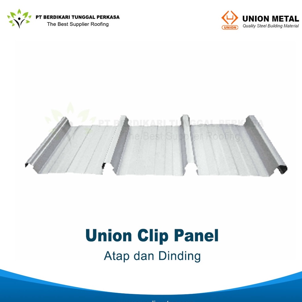 Atap Union Metal clip panel / Atap Baja Ringan