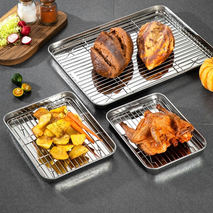 Loyang Oven Loyang Anti Lengket Loyang Kue Anti Lengket Baking Tray Stainles