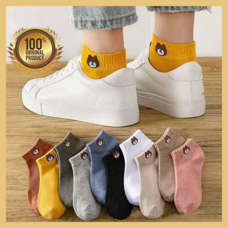 1 Pasang Kaus Kaki Motif Lucu / Kaos Kaki Bahan Halus dan Tebal Pendek Semata Kaki kk01