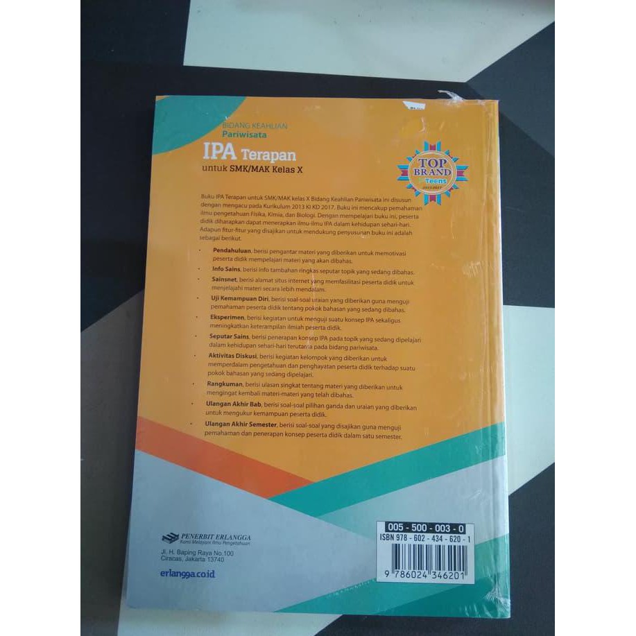 Buku Sekolah - Ipa Terapan C1 Bid. Pariwisata Untuk Smk-Mak Kelas X K13N Ki-Kd 2017