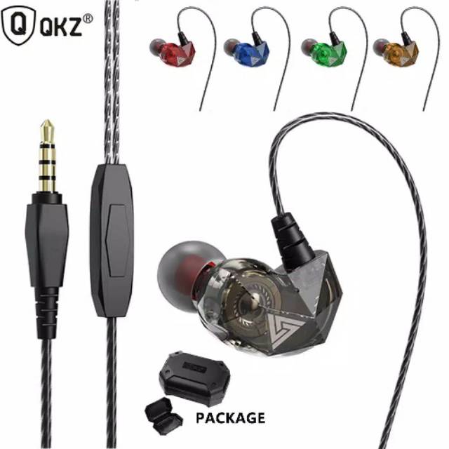 [Dikirim dari Jakarta] QKZ AK2 Sports Running Fashion In-ear Diamond Earphone HIFI Music Bass