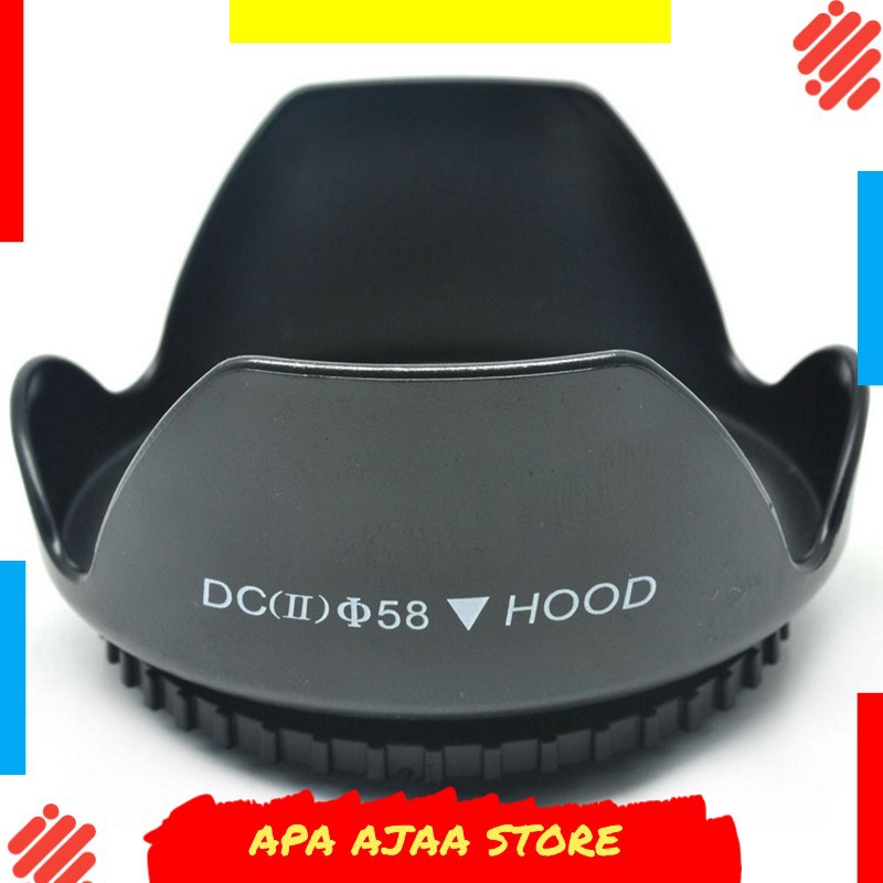 Hot Promo ! Ikacha Lens Hood for Cameras 58mm (Screw Mount) - EW-73B