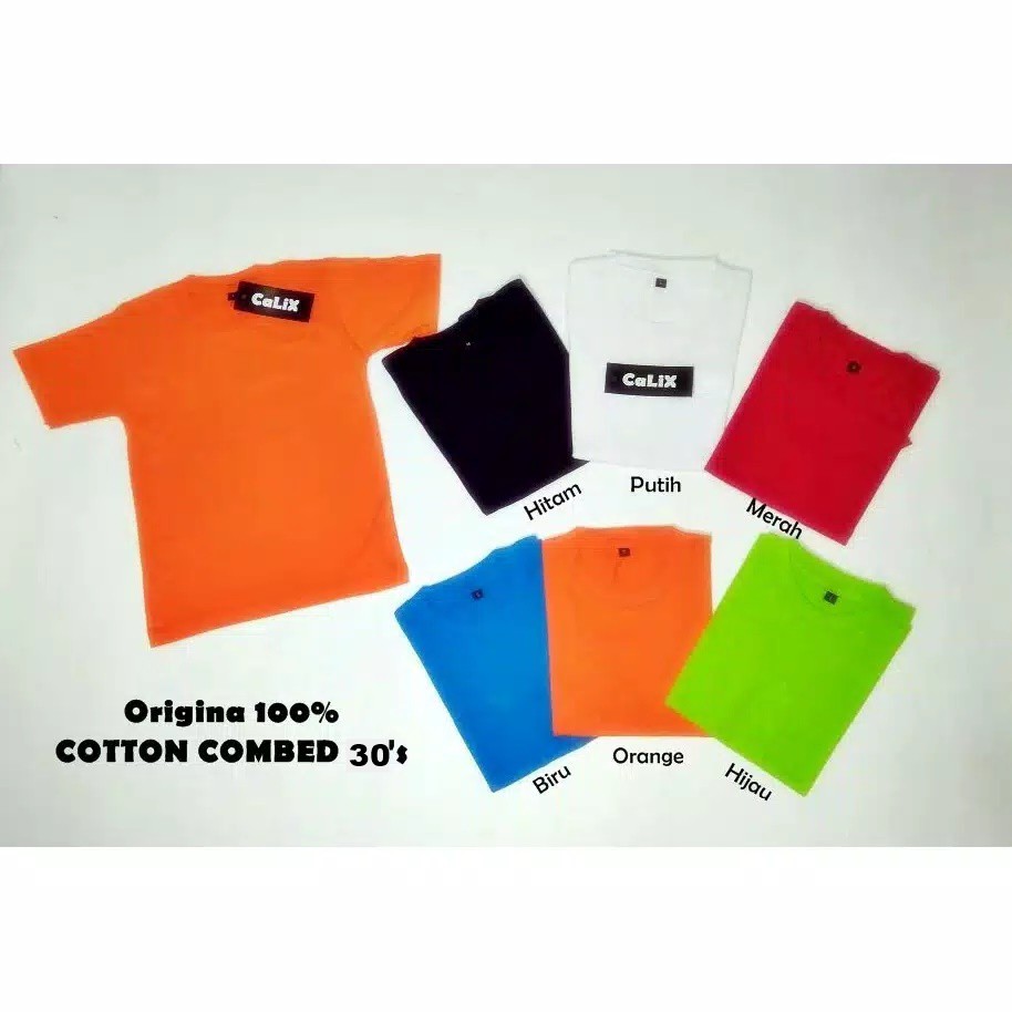 Kaos Anak Basic Tee Polos Anak Original Cotton