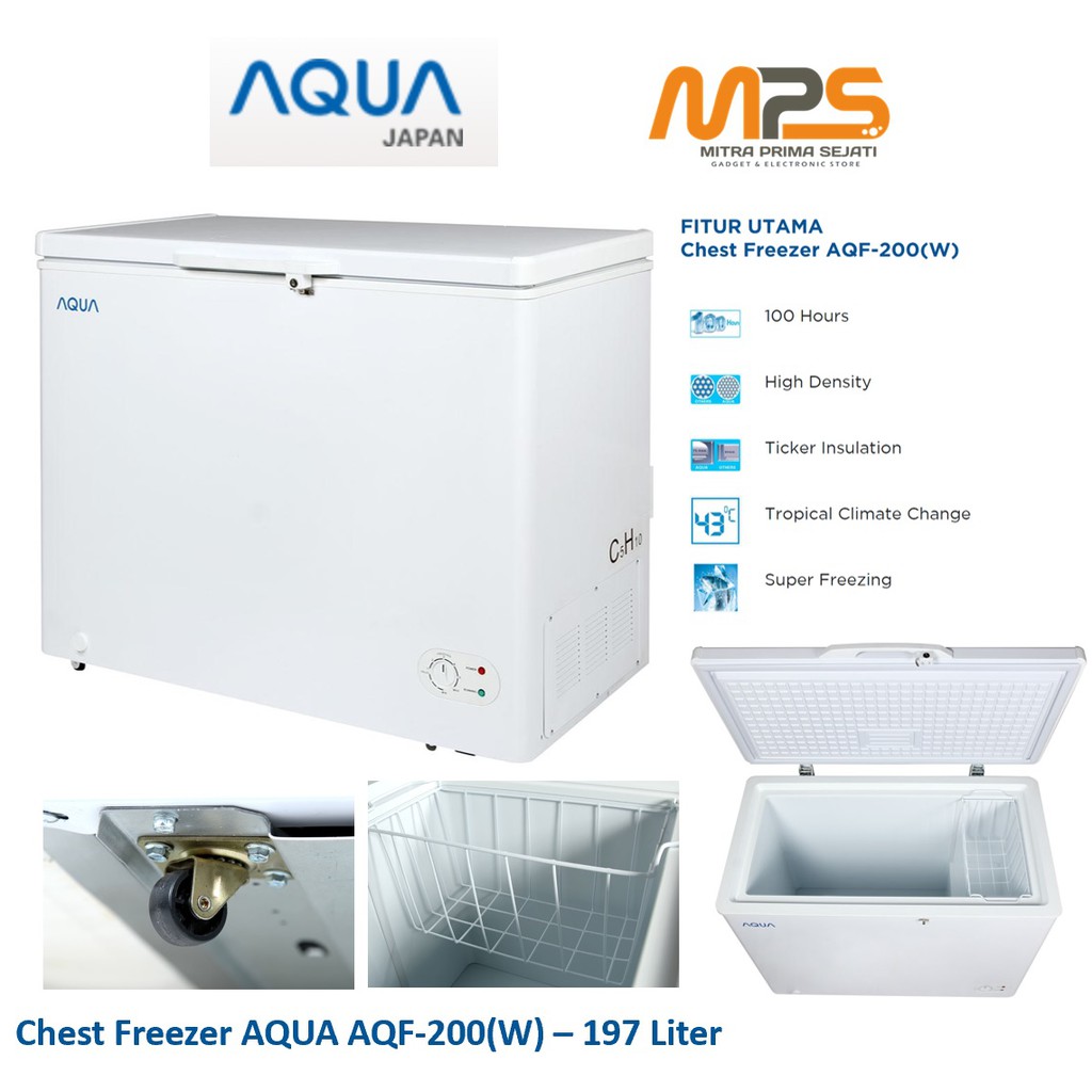 ChestFreezer Aqua AQF-200W - 197 Liter
