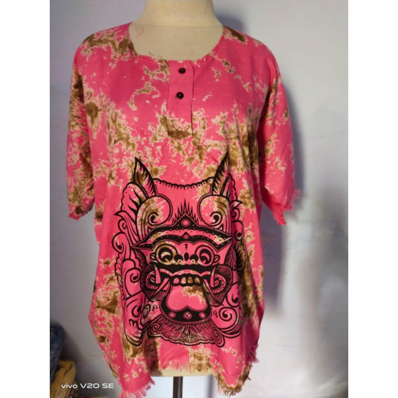 BAJU BARONG YANTRN DEWASA/BAJU ATASAN PRIA WANITA KHAS BALI-Ping bercak