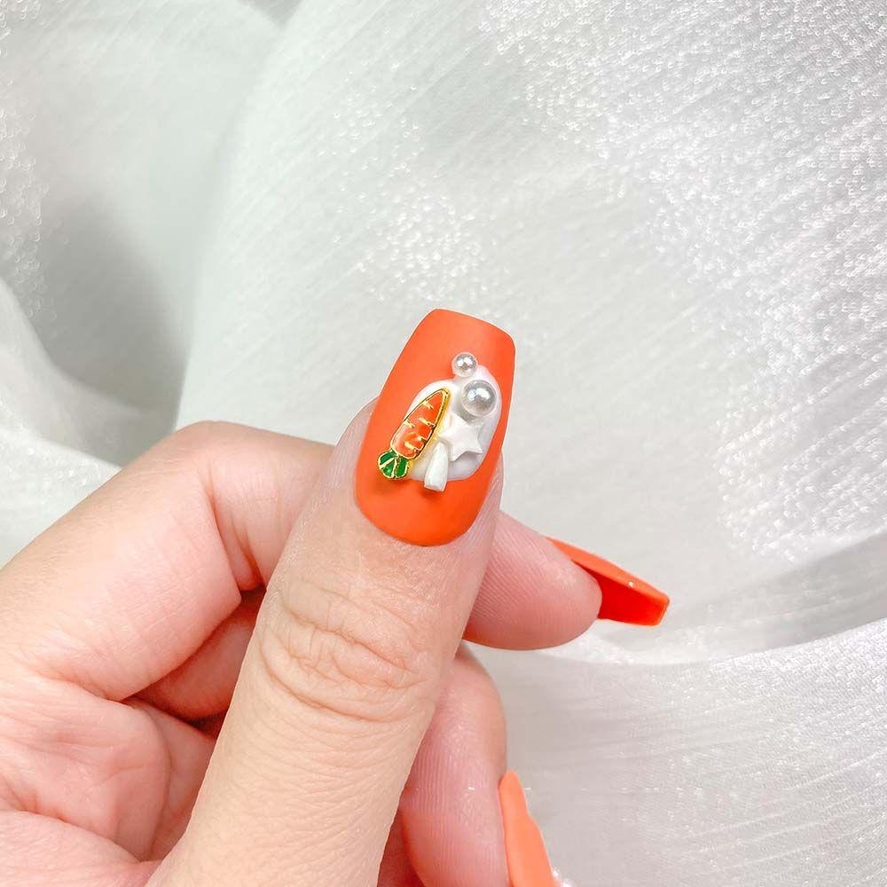 AUGUSTINA Agustinina Perhiasan Nail Art Kartun Logam Wortel Bintang Jepang DIY Nail Art