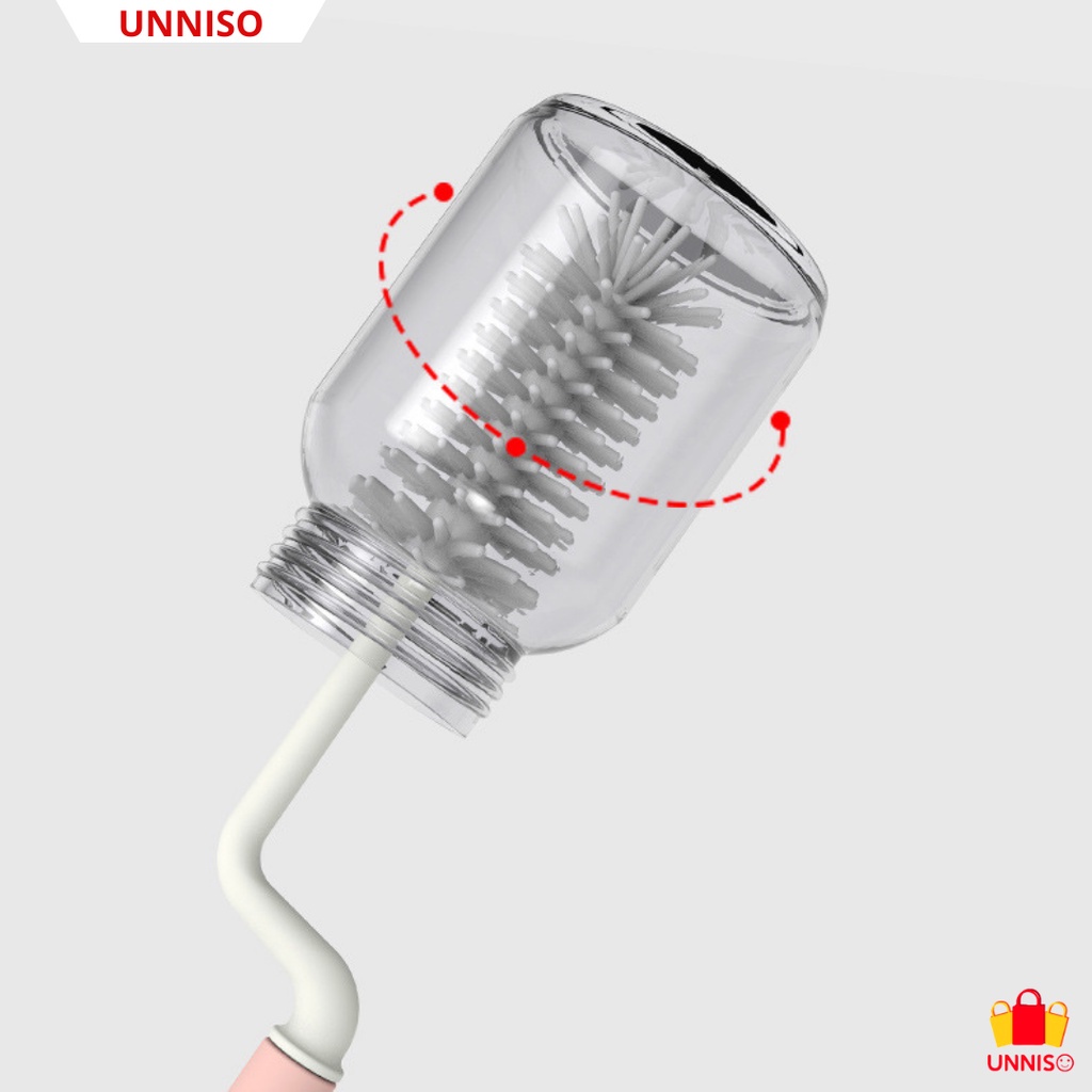 UNNISO - Sikat Silicone Set Isi 3 Pencuci Botol Susu Bayi SSB1