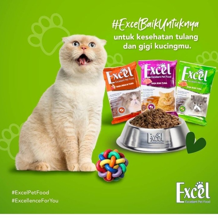 EXCEL CAT - Makanan Kucing Tuna Dry Food Freshpack 500gram