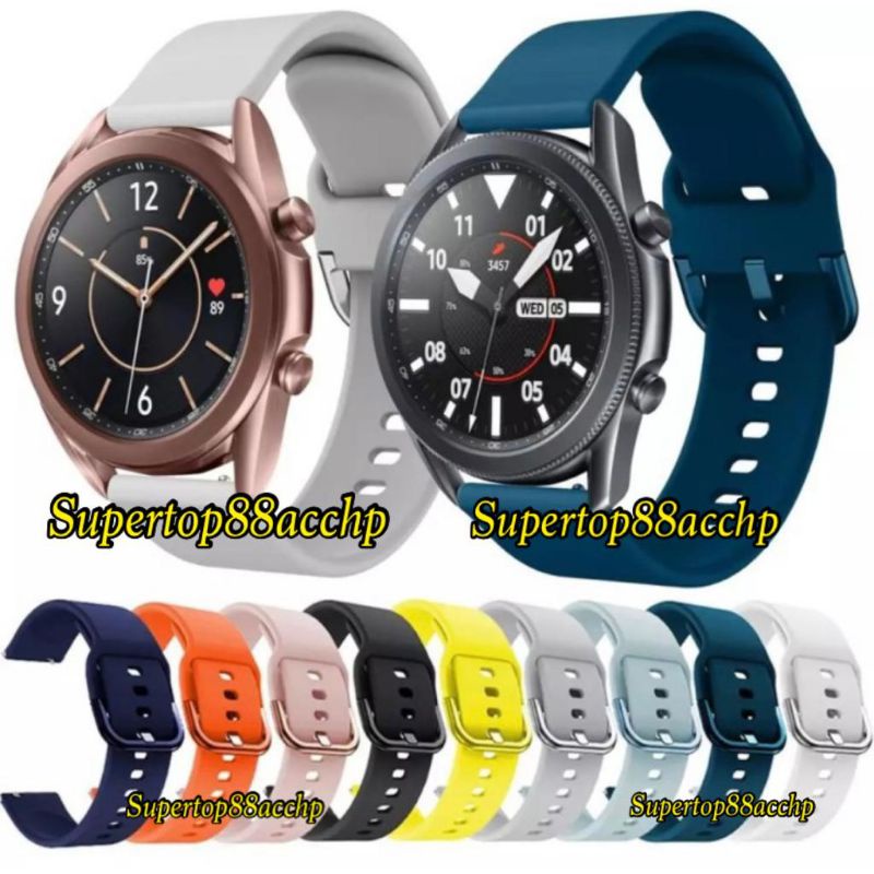 Strap Samsung Galaxy Watch 3 41mm 45mm Tali Jam Rubber Colorful Buckle Model Active